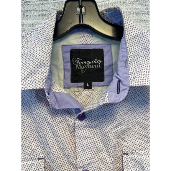 Men's Tranquility Mayhem Purple Button Down - Picture 2 of 4